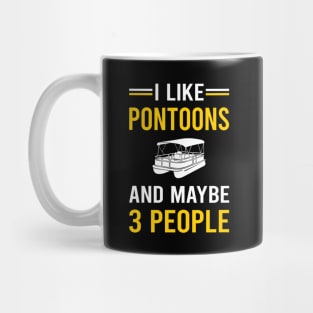 3 People Pontoon Pontooning Mug